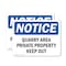 Signmission Danger Quarry Area Private Property Keep Out OSHA Notice Sign, Vinyl Decal, 10in W x 7in L, 2PK OS-2PACK-NS-D-710-L-10913 - alternate 1
